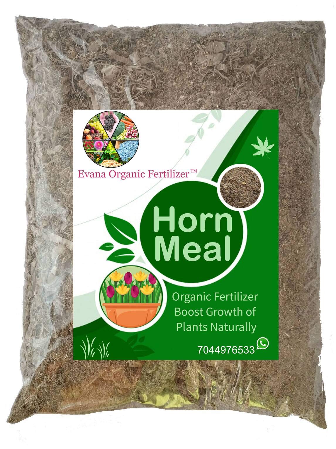 Evana Organic Fertilizer Horn Meal for Plants | 2 kg | Organic Manure for gardening (B07PVSMMCW) Amazon Price History, Amazon Price Tracker