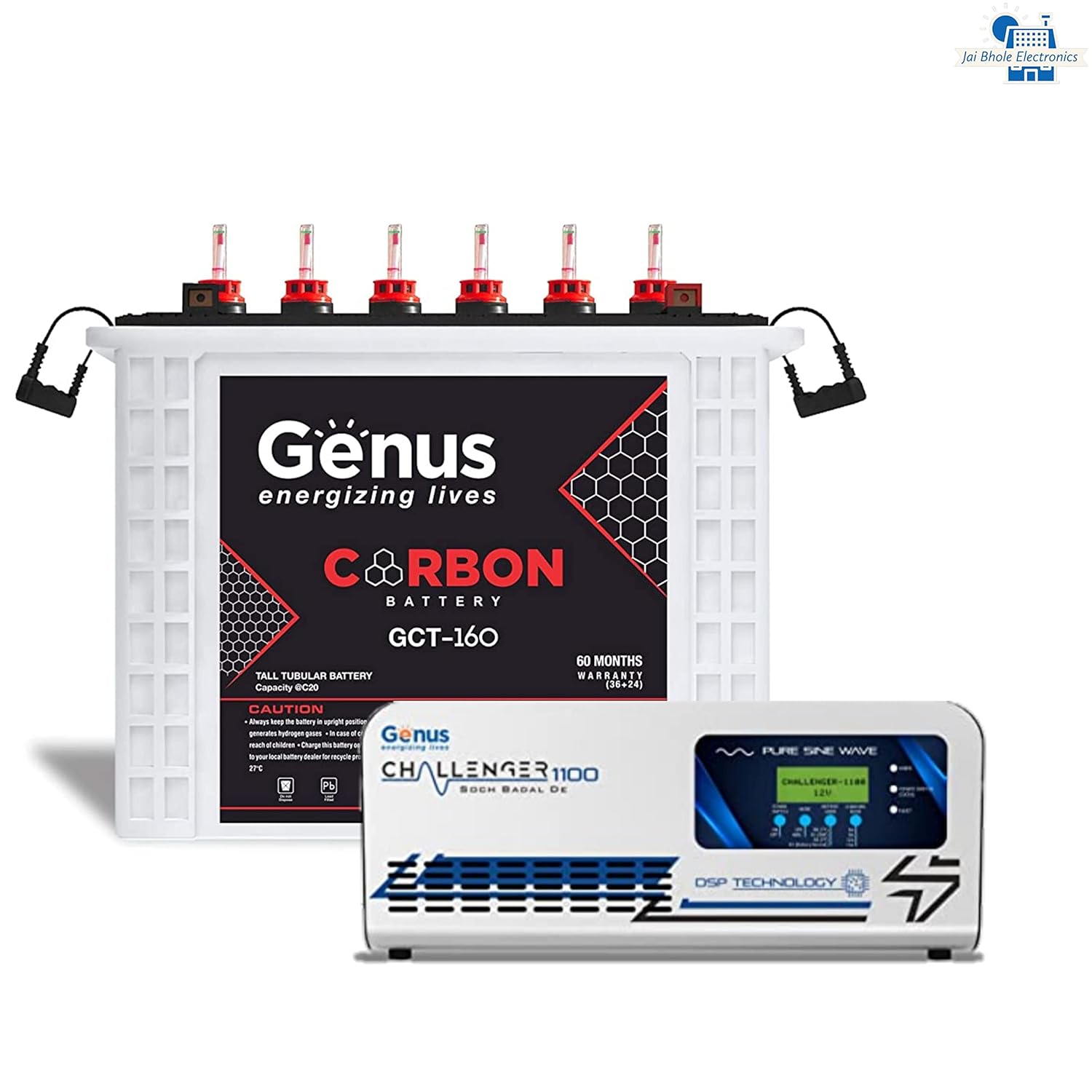Genus Inverter Battery Combo Challanger 1100 Pure Sine Wave Inverter