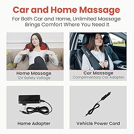 Shiatsu Neck and Back Massager for Pain Relief Deep Tissue, Neck and Shoulder Massager with Heat, Electric Kneading Back Massage for Muscle, Waist, Leg and Foot, Best Gift for Women Men Mom Dad