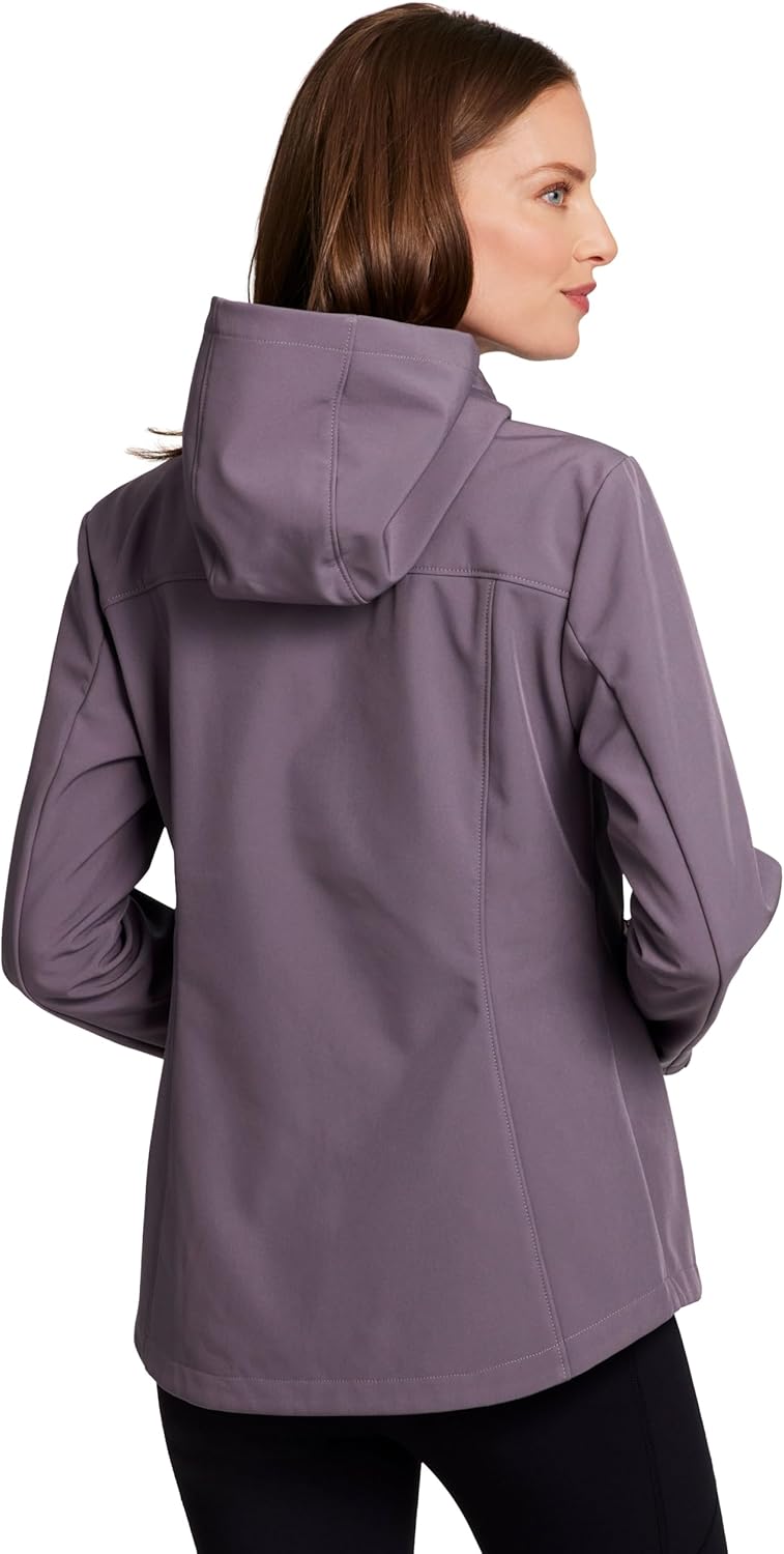 Avalanche Women's Midweight Soft Shell Fleece Lined Jacket With Hood And Pockets