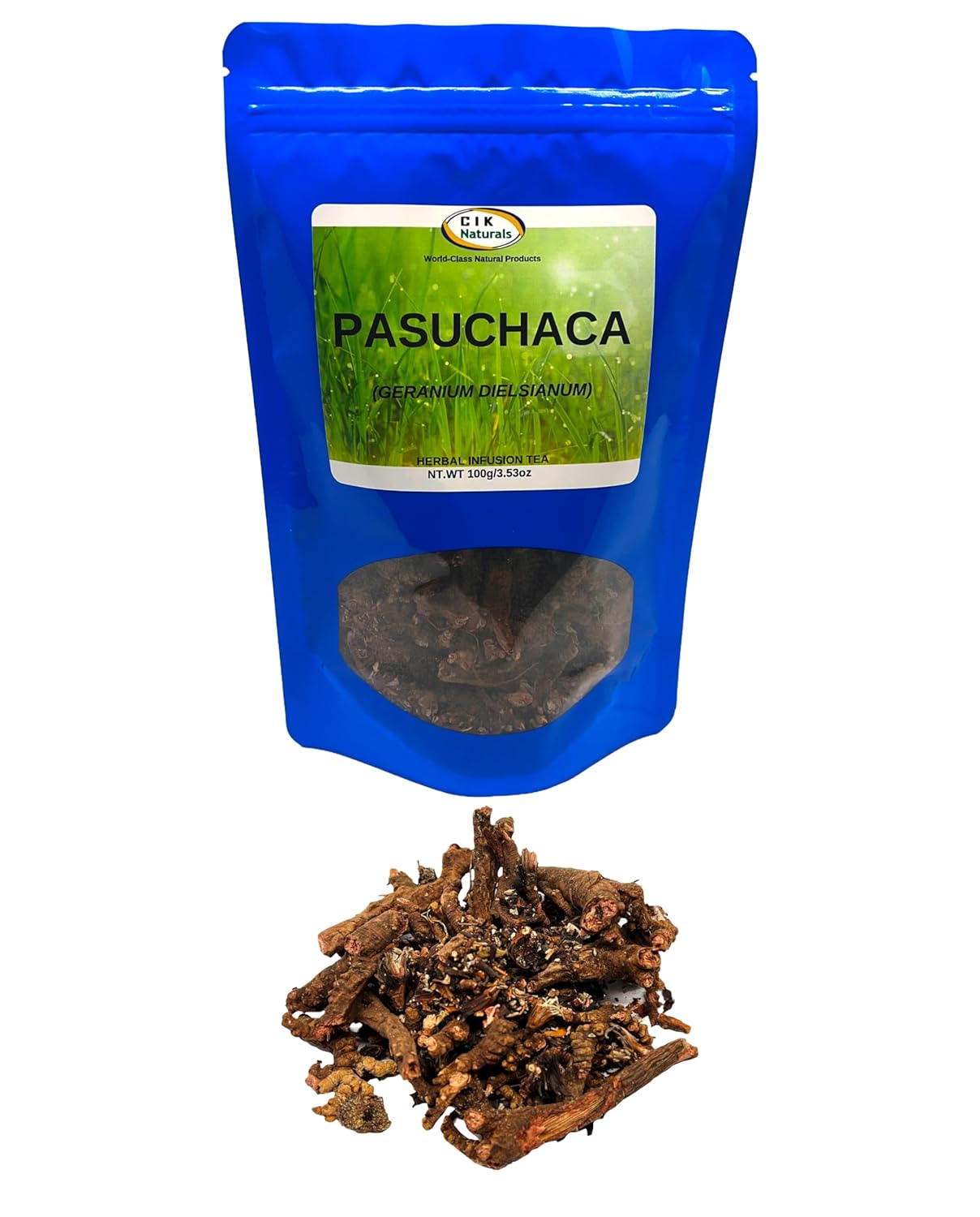 CIK Naturals Pasuchaca Herbal Tea - (100g) Herbal Infusions Zip-lock Bag Geranium dielsianum