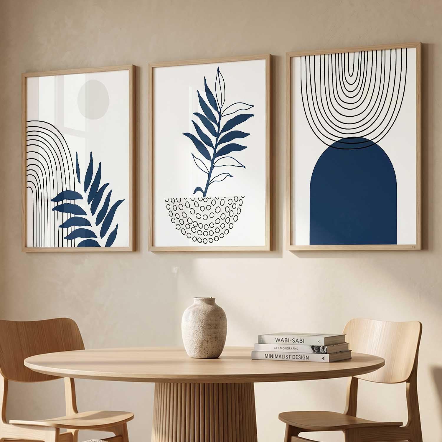 BOHO Wall Art Set - 3 Minimalist Frames -15 BOHO Wall Art Set - 3 Minimalist Frames -15