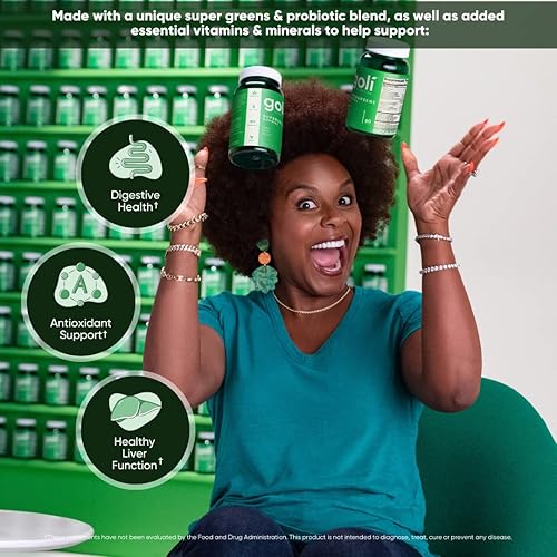 Miniatura 3 de GOLI SUPERGREENS - Gomitas de vitaminas 180 unidades con vitaminas y minerales esenciales Salud desde dentro A base de plantas vegano sin gluten y