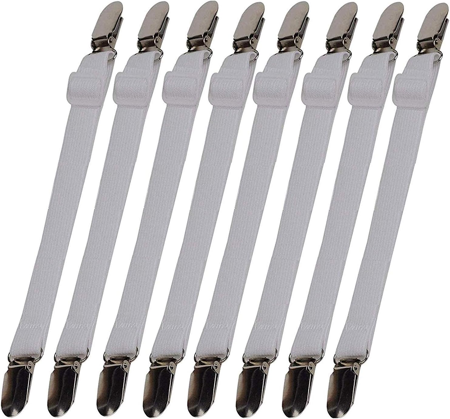 Adjustable Bed Sheet Straps Suspenders Heavy Duty Elastic