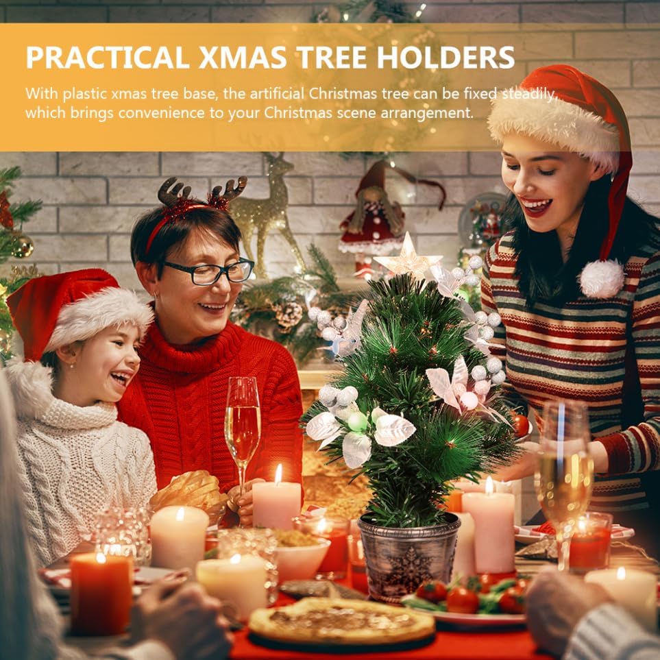 PRETYZOOM Christmas Tree Stand Plastic Base Xmas Tree Fixing Compact Christmas Decoration Holder for Holiday Parties and Festive Arrangements