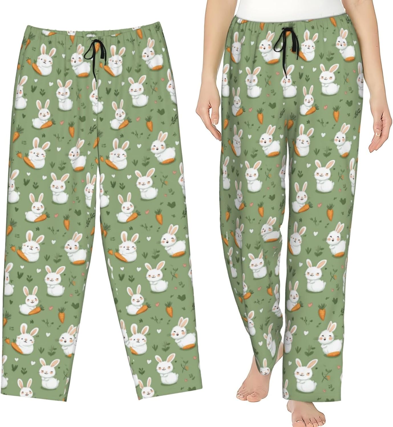 Women Pajama Pants Pjs Bottoms With Pockets Drawstring Sleep Lounge Pants For Women