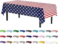 Vista 22 de Party Solids Paquete de 6 manteles de plástico prémium de 54 pulgadas x 108 pulgadas. Cubierta de mesa rectangular de plástico - Aqua