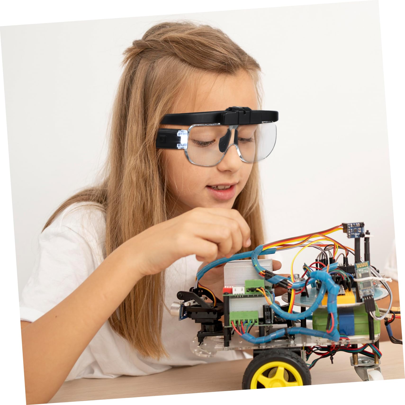 Veemoon Lentes Luz LED Recargable para Lectura y Manualidades Gafas para Trabajo de Precisión Versátiles para Personas Mayores y Hobbies