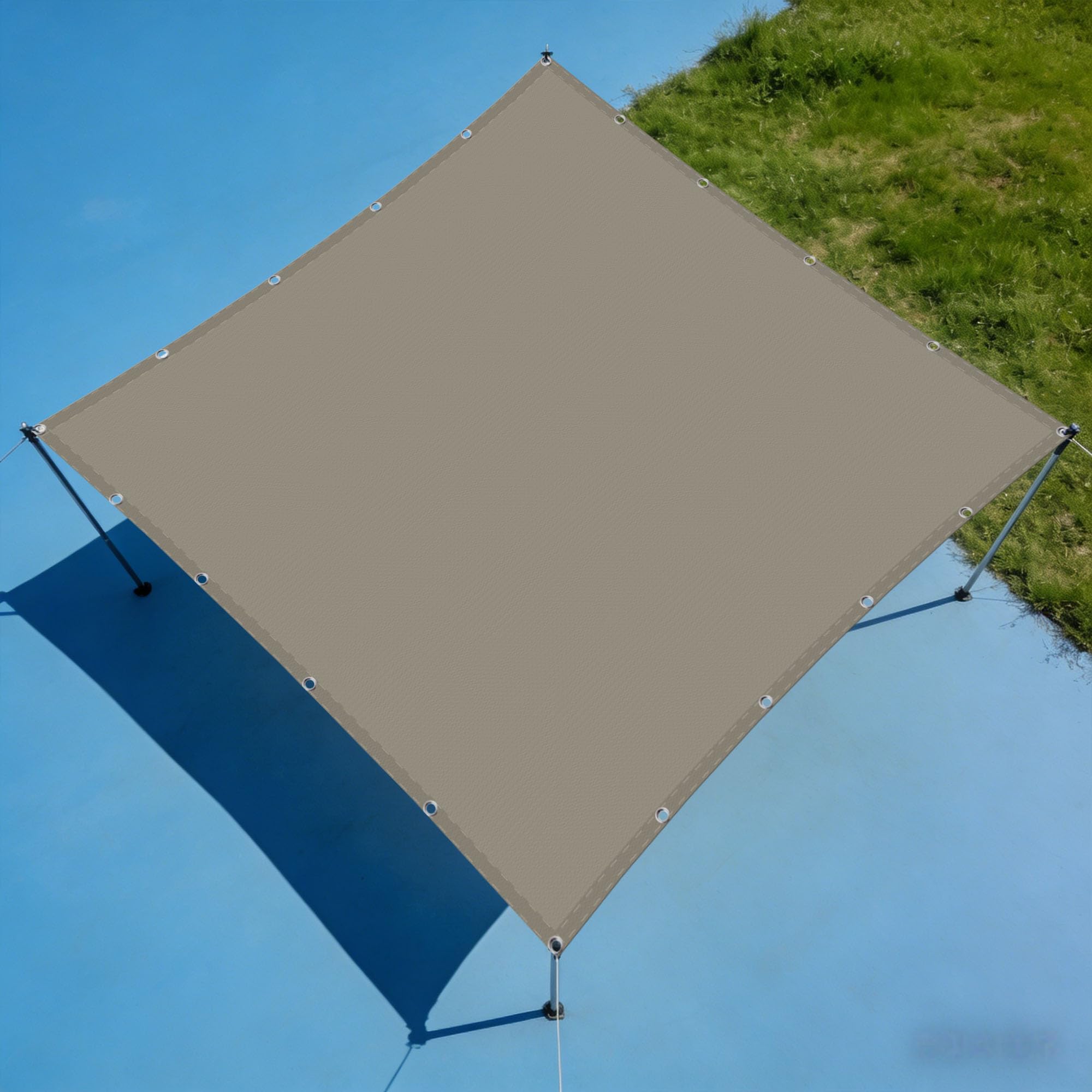 Voile d'ombrage haut de gamme en polyester antidéchirure pour terrasse