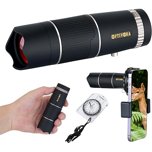 15×32 Mini Telescope for Adults High Powered,Compact Size,Ideal for Use as a Small Monocular for Bird Watching,Pocket Telescope Adults for Outdoor Activities to Use,with Smartphone Adapter