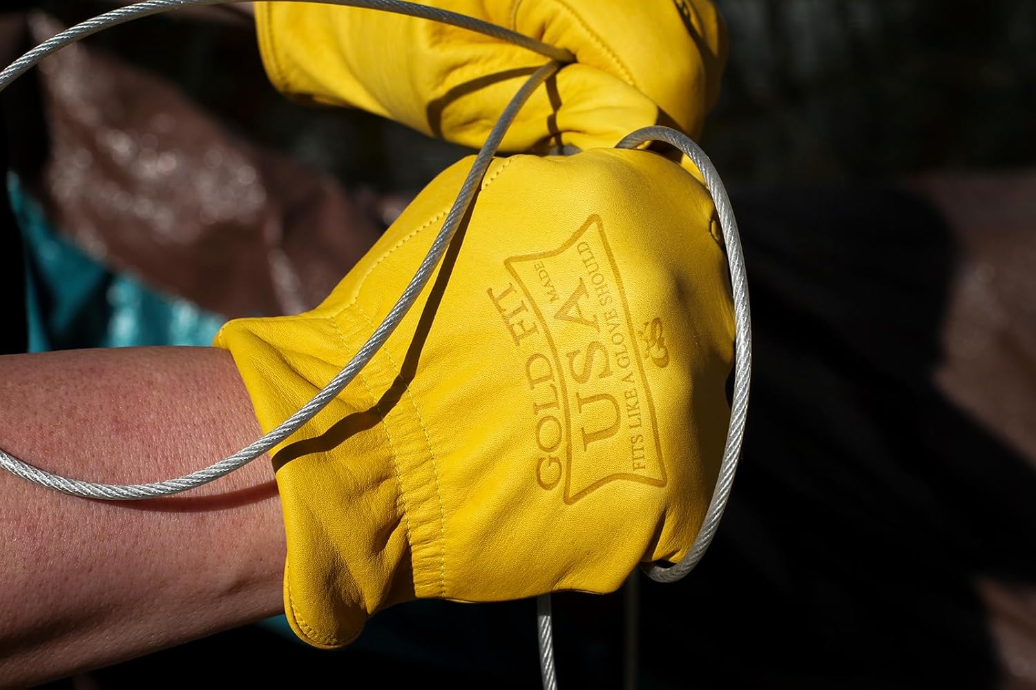 Leather Work Gloves Made in USA USA250 Driving Gardening, Construction Ranch Work Gloves Women Heavy Duty Medium USA250M