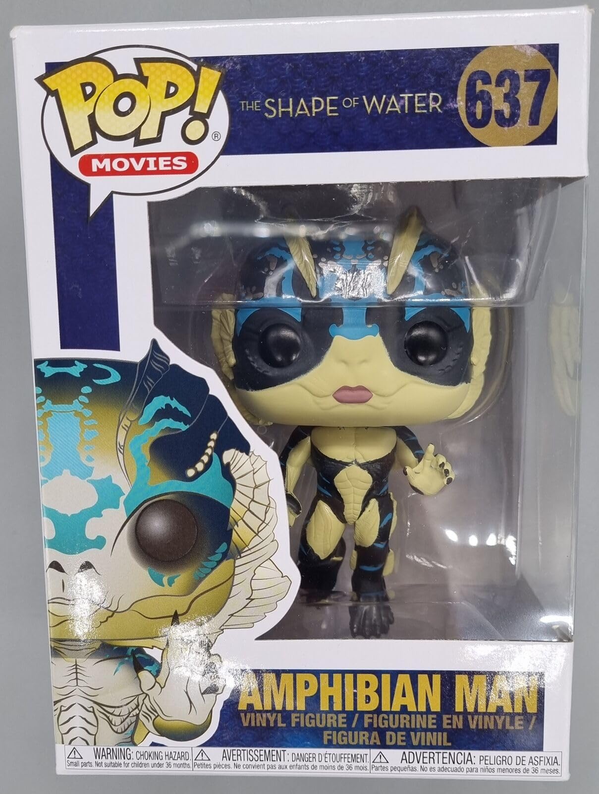 Pop Amphibian Man Chase 637 figurine vinyle 10cm qui brille dans le noir