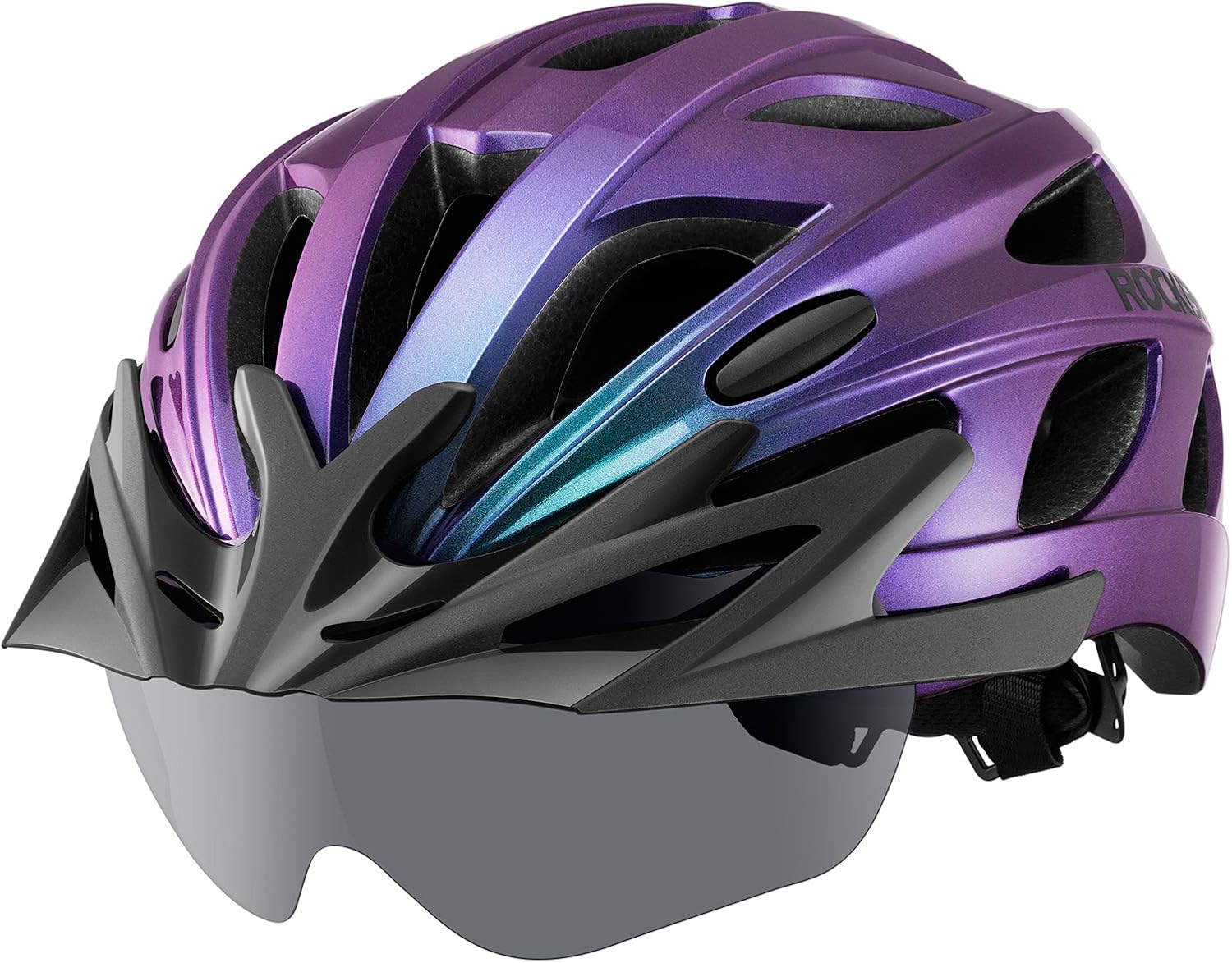 Rock BROS Bike Helmet for Men Women Cycling Helmet with Removable Goggles & Sun Visor Ultralight Mountain Bike Helmet