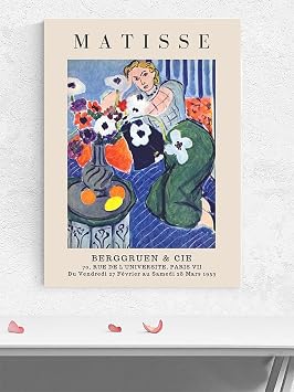 Postermanya Matisse, Berggrue & Cie Sergisi, Fig ratif K bizm Sanatsal Poster - Afi  - Dekoratif Duvar Poster