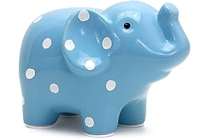 Child to Cherish Ceramic Polka Dot Elephant Piggy Bank for Boys