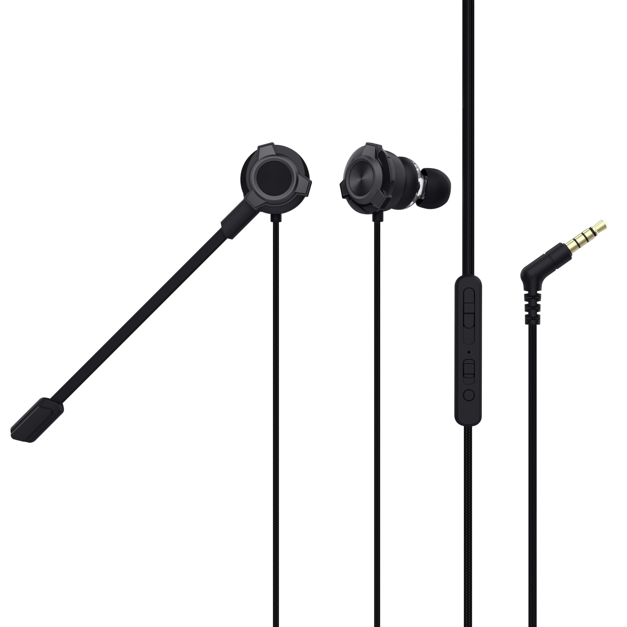 Trust GXT 406 Pine In Ear Kopfhörer mit Kabel Nintendo Switch PS5 PS4 Xbox Tablet PC, 3.5mm Gaming Ohrhörer mit Mikrofon, Inline Steuerung, Kabelgebundene Earbuds mit Hartschalenetui, Schwarz