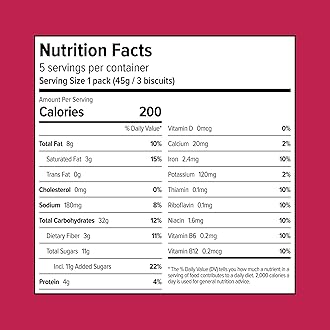 Sweet Loren's Vegan Breakfast Biscuits | Cinnamon Sugar | 4g Protein, 19g Whole Grains | Plant Based, Gluten Free, Dairy Free, Nut Free Snacks | 3 Pack (15 Total Biscuits, 1.6 ounce each)