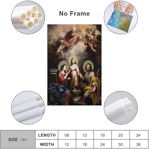 Miniatura 2 de Pintura al óleo de la Sagrada Familia Religiosa Arte de Pared Impreso Pinturas para Decoración de Pared Lienzo Impreso Arte de Pared Impreso para