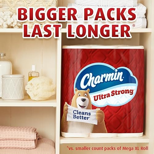 Miniatura 9 de Charmin Papel higiénico ultra fuerte y limpio, 18 megarrollos familiares = 90 rollos regulares