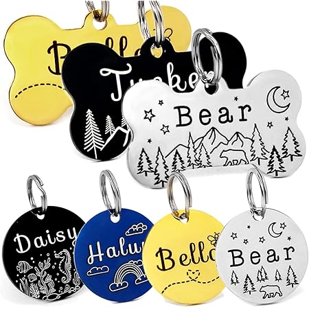 bear shaped dog tag