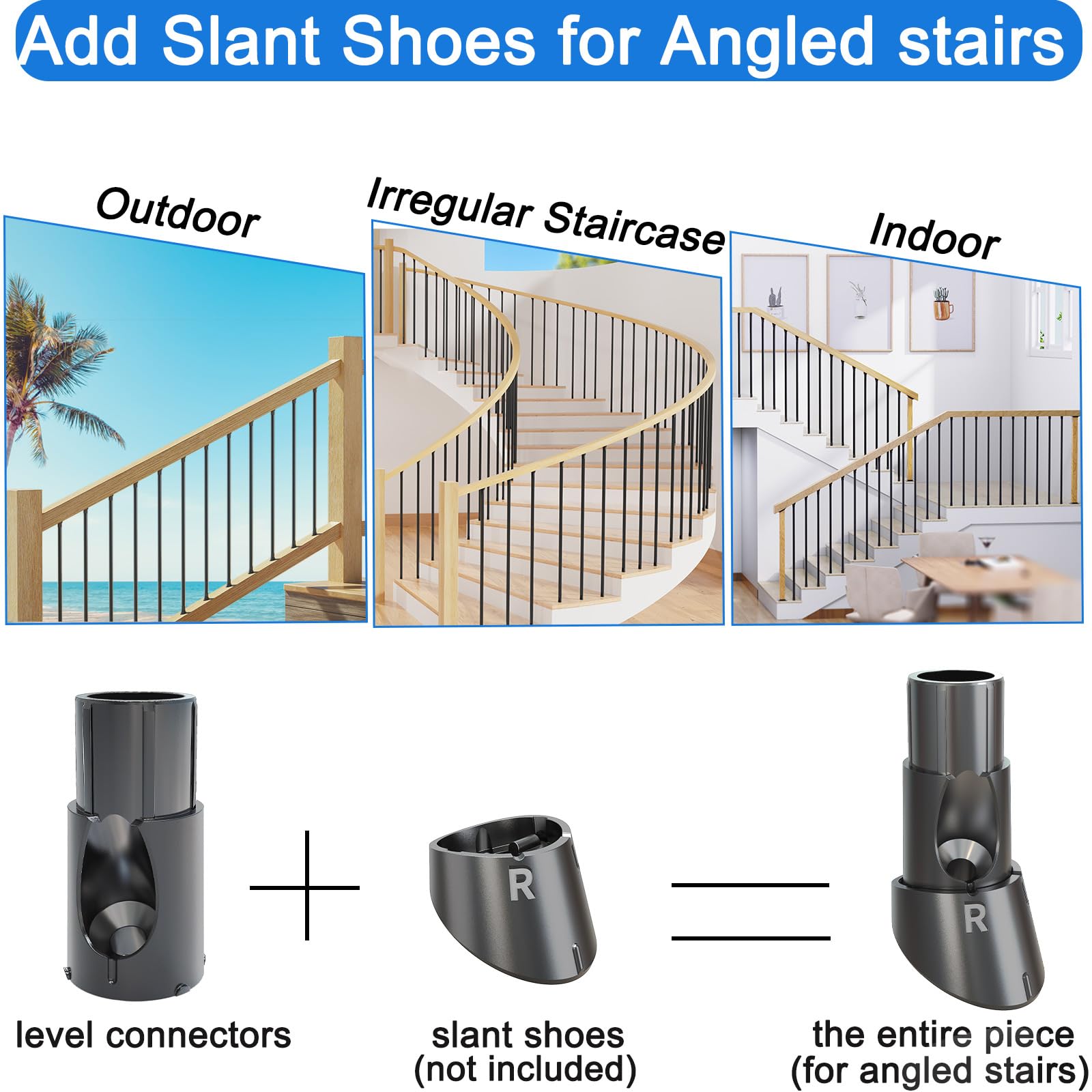 SUNYOU Deck Balusters With Screws, Metal Balusters For Deck Railing Porch Balustersset Of 50 Snyo3478