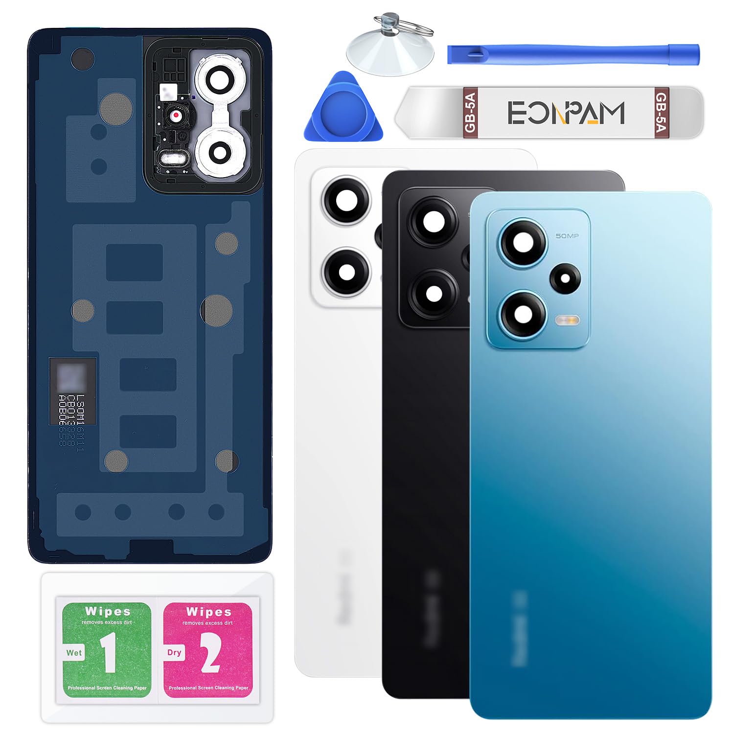 Vitre Arrière Cache Batterie pour Xiaomi Redmi Note 12 Pro 5G Bleu