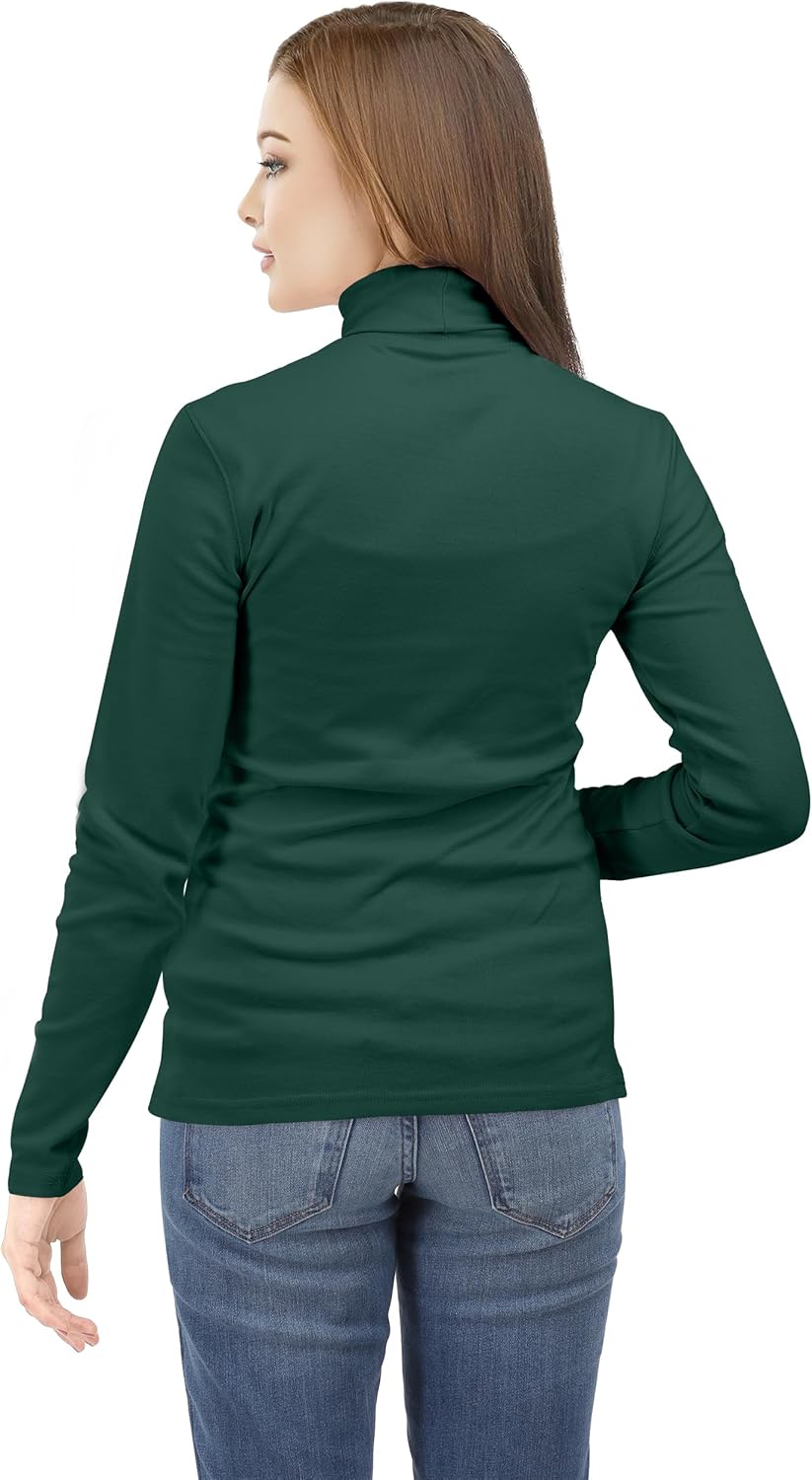 NY Threads Women's Turtleneck Long Sleeve Shirt Slim Fit Thermal Base Layer Tops - Image 4