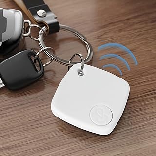 Key Finder Locator Works with Apple Find My (iOS Only), Waterproof Luggage Tracker for Suitcase, Item Finder for Keys, Bag, Backpack, Up to 400 ft Range, Smart Bluetooth Tracker