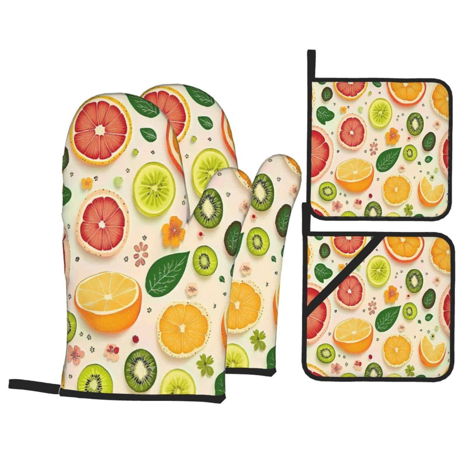 Guantes de Barbacoa Manoplas de Cocina Agarraderas Bolsillo Agarre Flexible