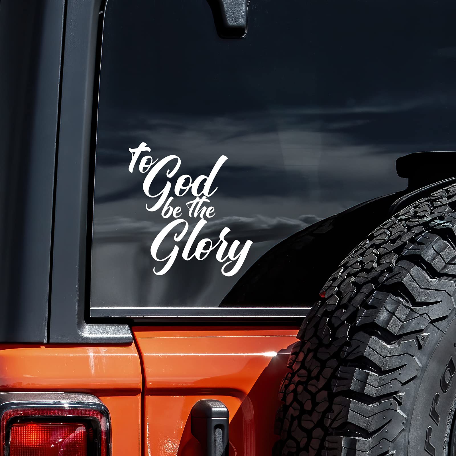 to God Be The Glory Decal Vinyl Sticker Auto Car Truck Wall Laptop | White | 5.5" x 5"