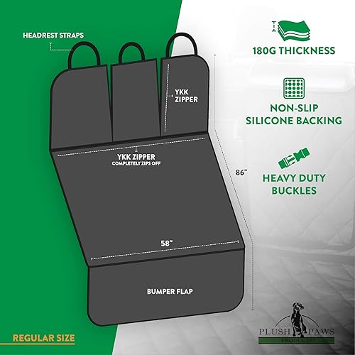 Miniatura 9 de Forro impermeable acolchado para camioneta de carga, solapa paragolpes, lavable en lavadora, normal, Negro