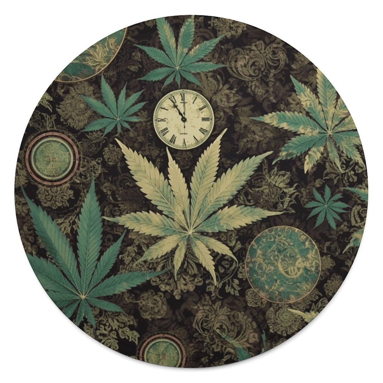 Couverture de plage ronde en coton de qualité supérieure 150 cm A Puff in Time