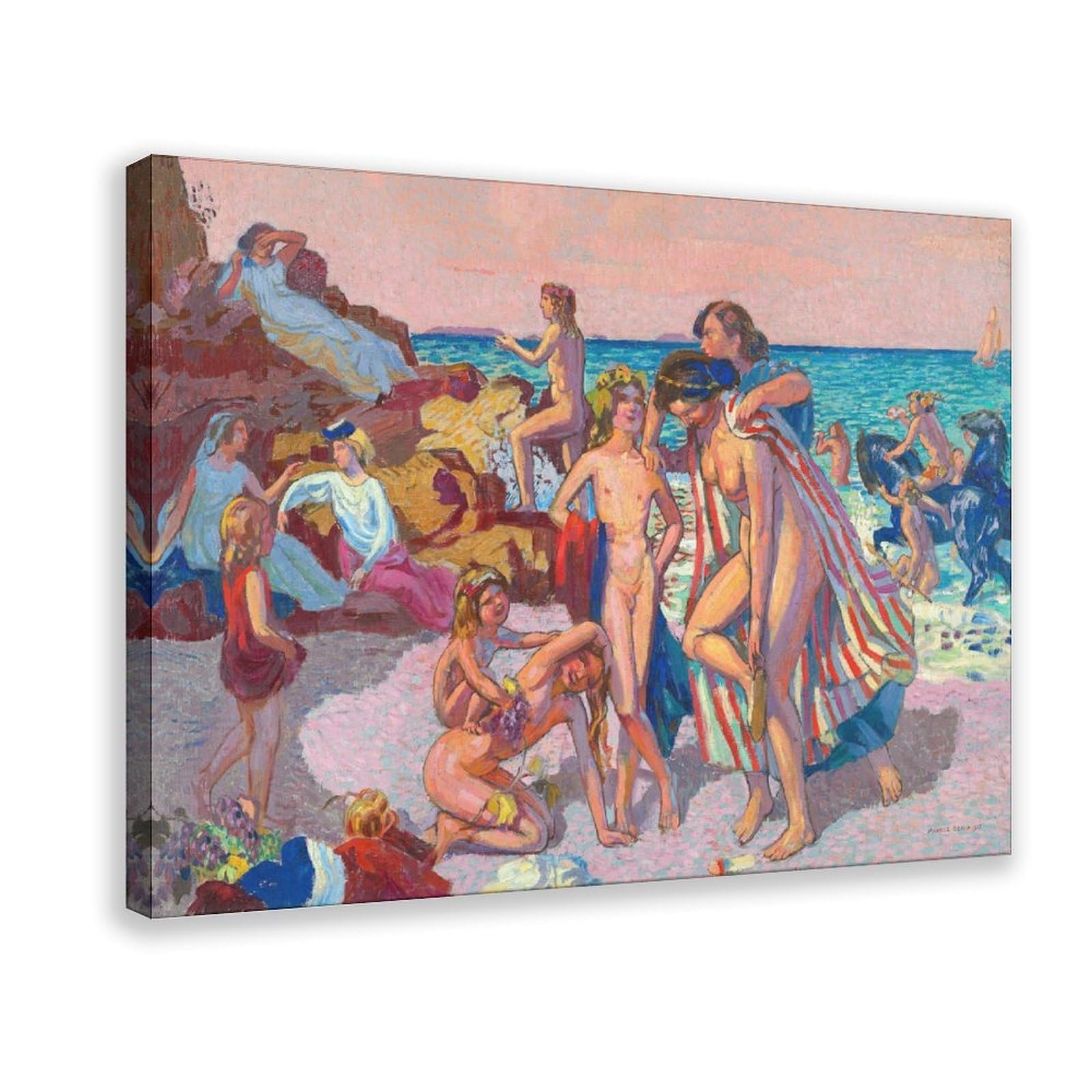 DFJyjFGJJ Maurice Denis,Bacchus And Ariadne 1907 Canvas Posters Wall Art Bedroom Office Room Decor Gift 20" L X 30" W