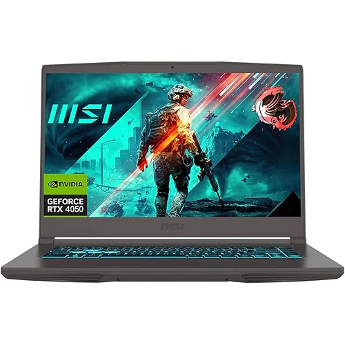 msi 15.6" Thin A15 Gaming Laptop, 16GB DDR5, 512GB SSD, NVIDIA GeForce RTX 4050, Intel Core i5-13420H(Beat i7-11800H), Full HD Display, Backlit Keyboard, HDMI, Wi-Fi 6, Bluetooth, Windows 11, Black