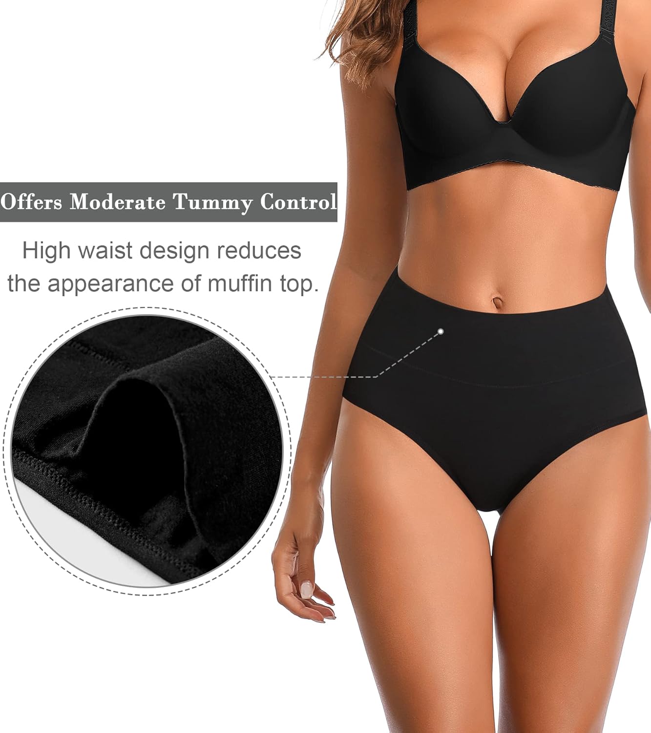 ASIMOON Womens Cotton Underwear Breathable Stretch Postpartum Panties Full Coverage Ladies Briefs Multipack - Image 4