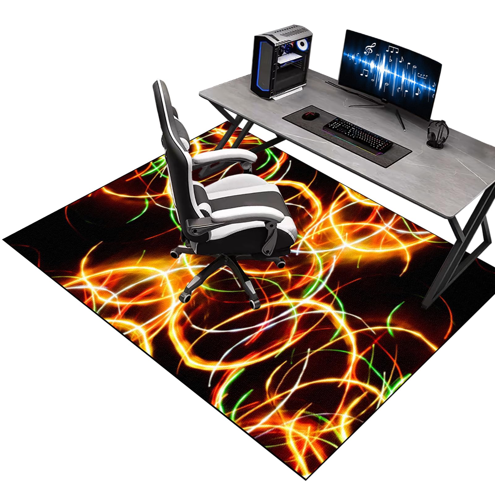 Office Gaming Chair Mat for Carpet, Office Chair Mats for Carpeted and Hardwood Floor, Heavy Duty Floor Protectors for Rolling Chairs, Desk Chair Mat for Carpeted Floors, Protector Rug 60 x 70 cm