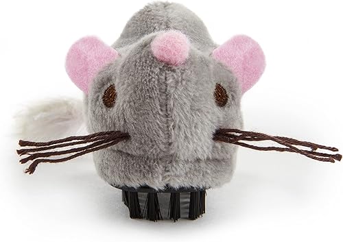Petlinks Roaming Runner Mouse - Juguete electrónico para gatos con movimiento, funciona con pilas, color gris, talla única