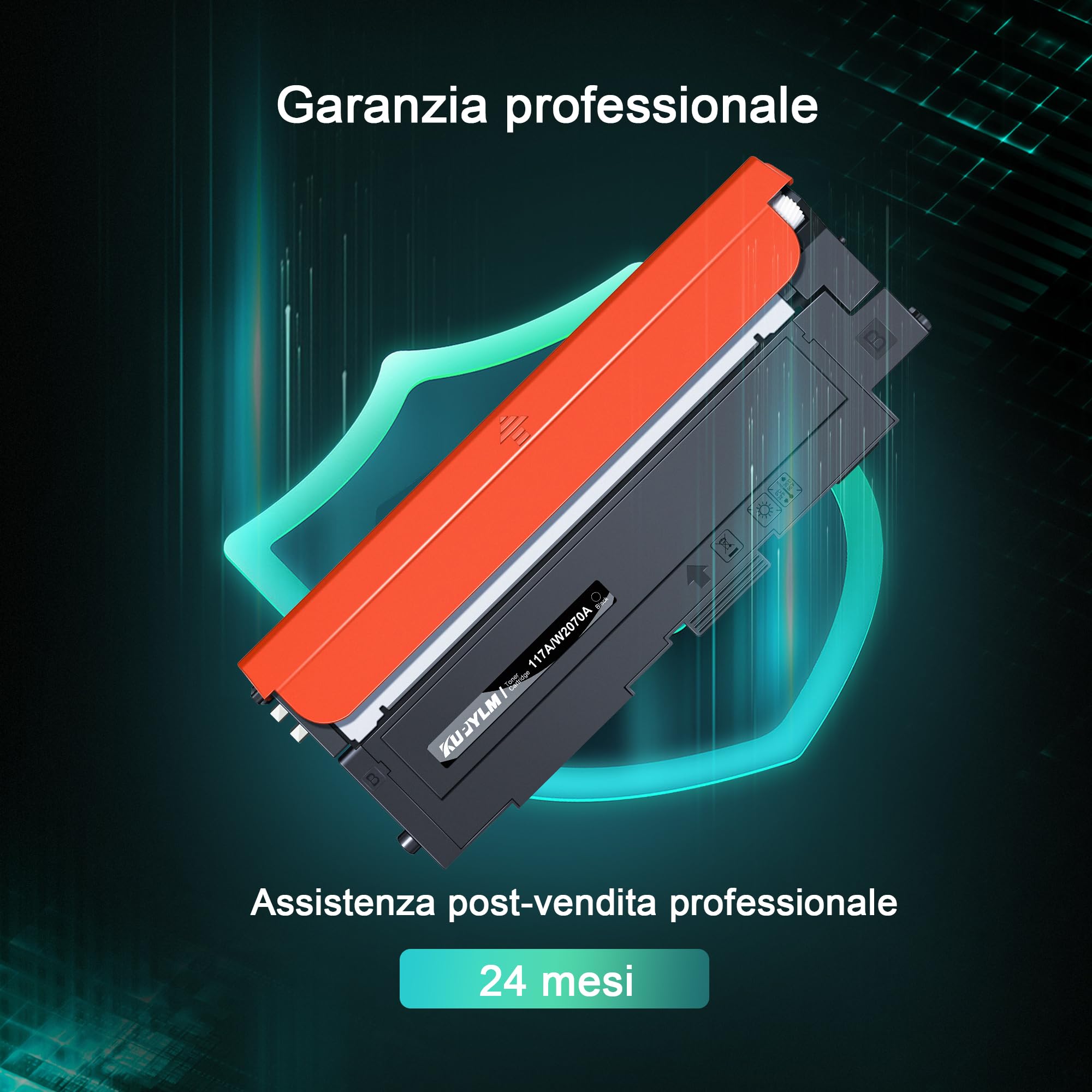 KUPYLM 117A W2070A Toner Compatibile per HP 117A W2070A (Con Chip, 4-Pack)