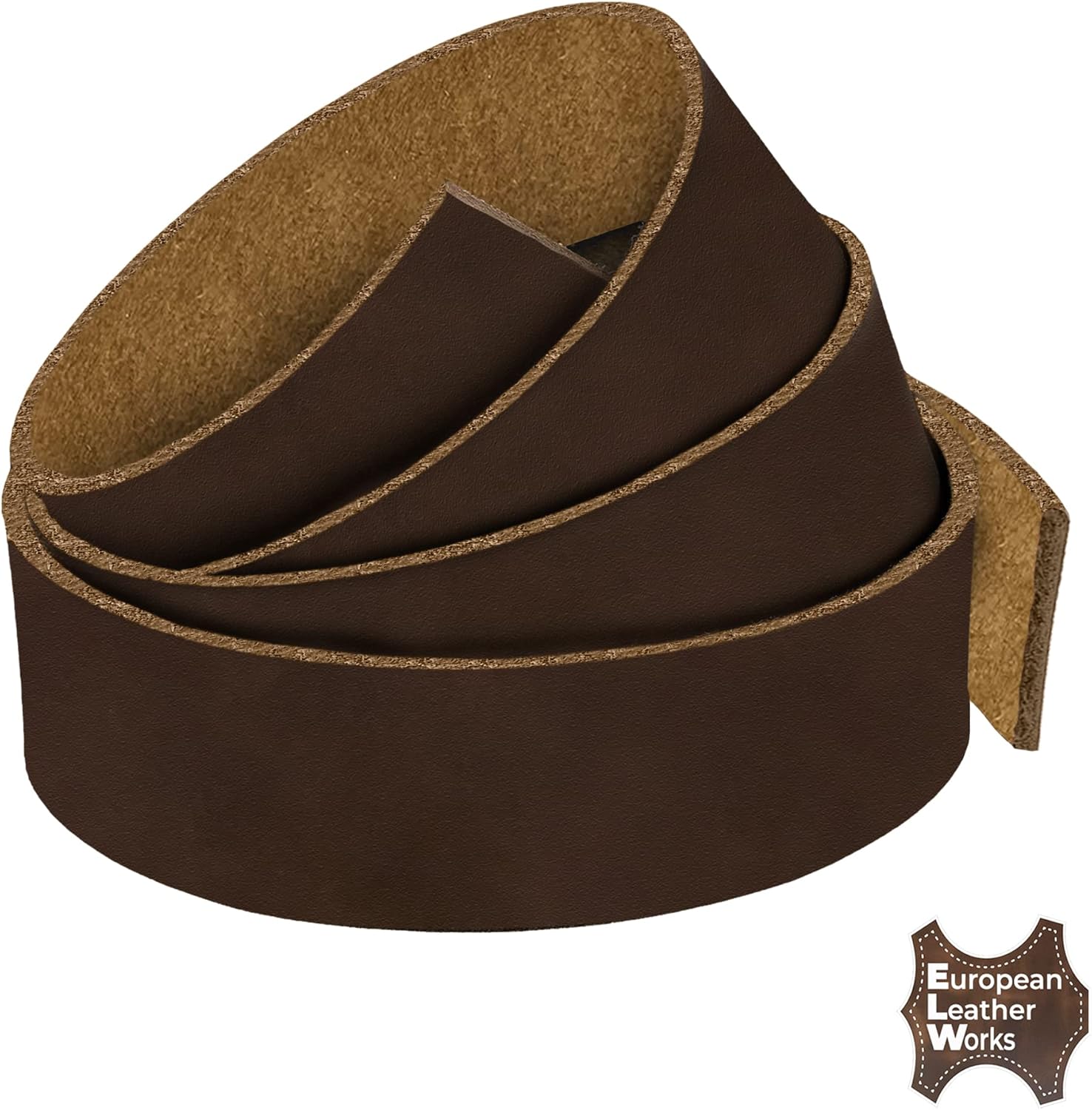 ELW 5-6 oz (2-2.4mm) Bourbon Brown Straps, Belts, Strips 3" Wide X 72" Length (7.6cm x 1.83m) Full Grain Leather Crazy Horse Belt Medium DIY Craft, Pet Collars, Blanks, Accessory, Jewelry, Wrapping