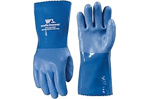Wells Lamont Built Brand Heavy Duty PVC Coated Work Gloves for Sewer Dump or Trash