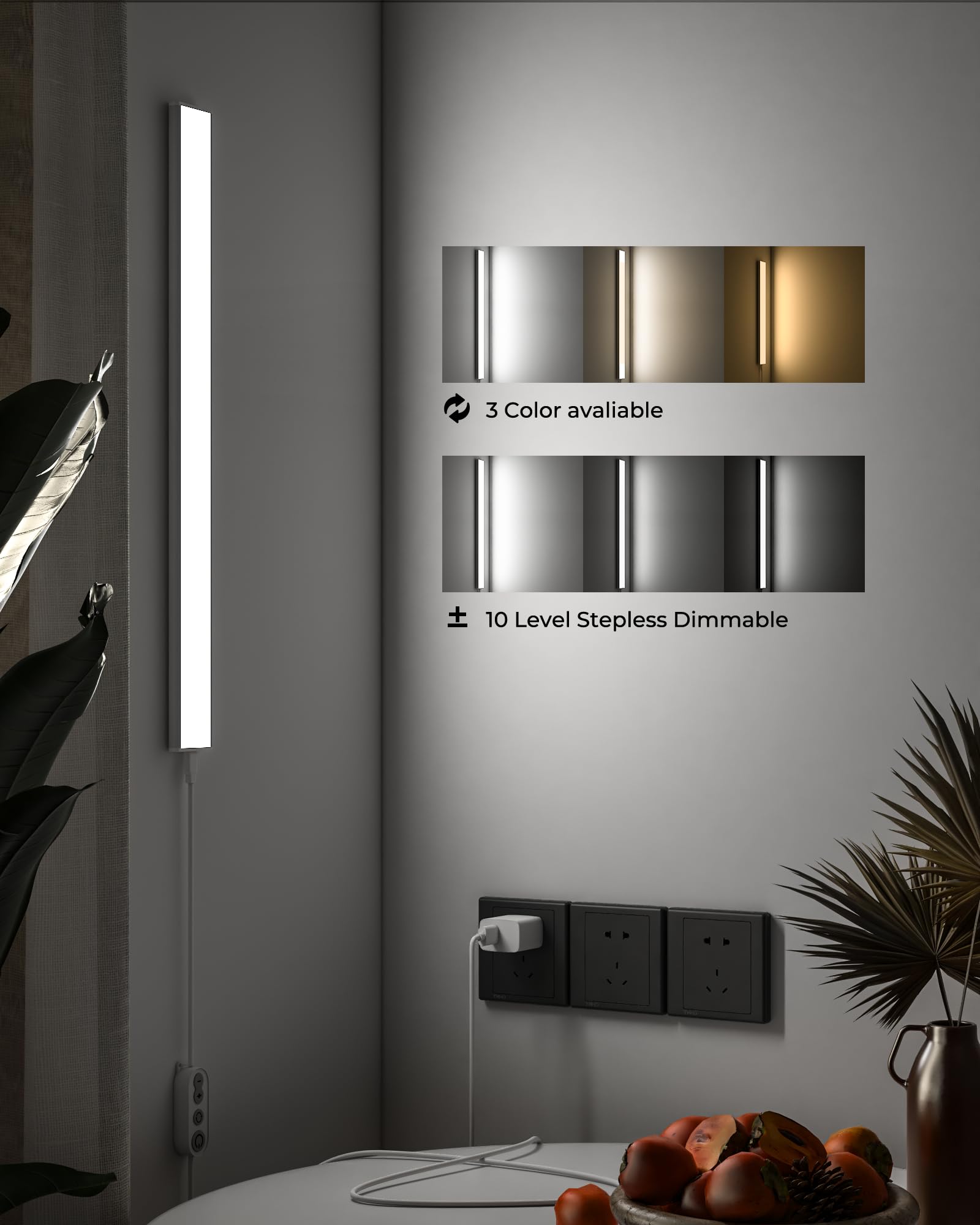 OSRAM LED buiten wandlamp DOORLED DOWN, wit, sensor batterij