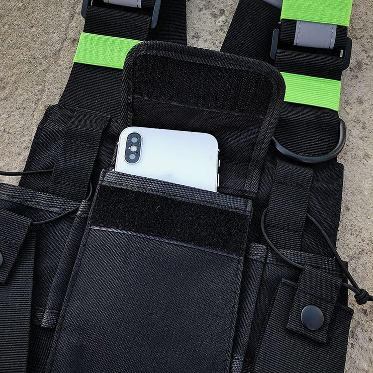 IRISFLY Radio Chest Harness Holder Vest Rig, Walkie Talkies Radio Chest Harness with Front Pouches and Zipper Bag - Image 5