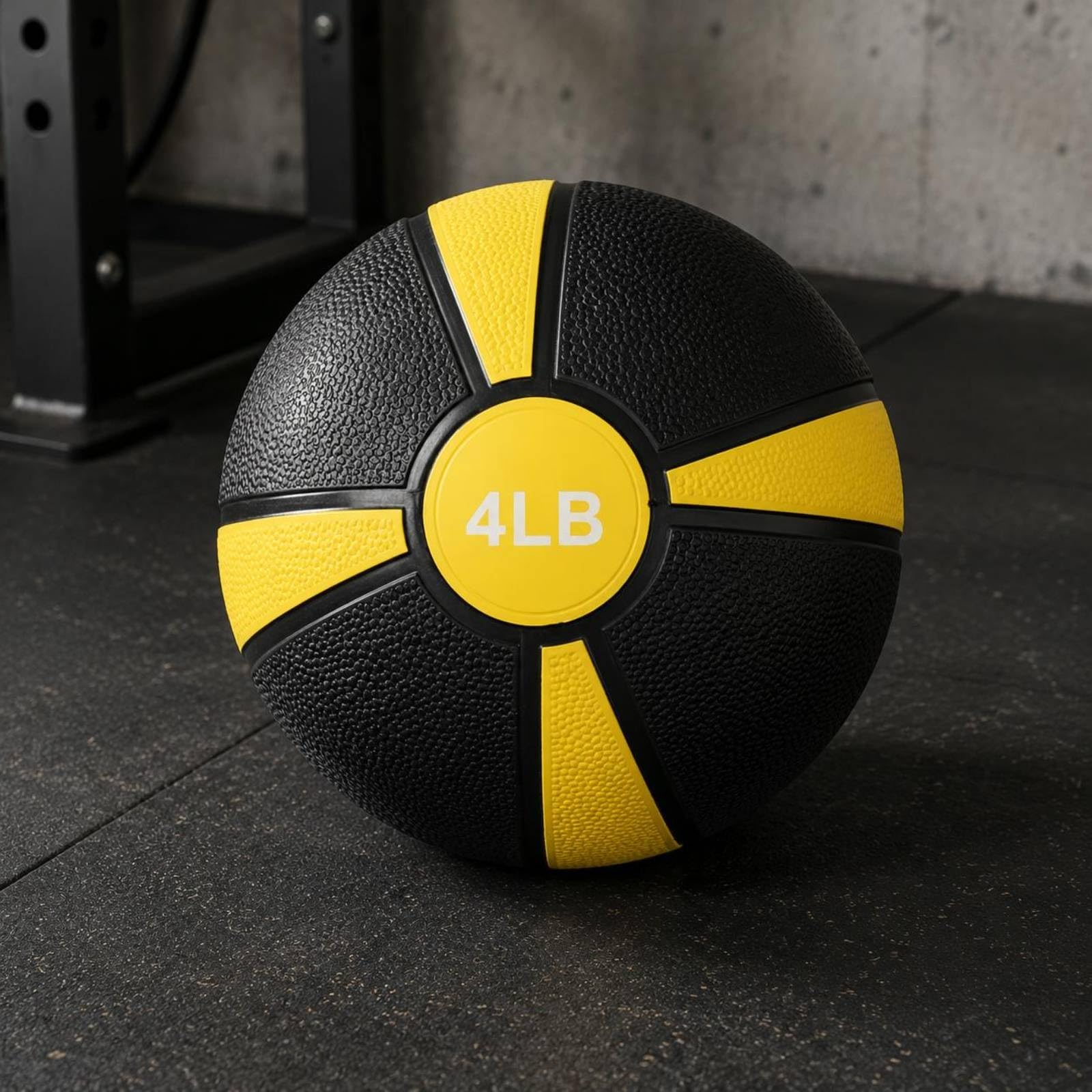 LOVIVER Balón Medicinal de Entrenamiento Balón Gimnasia Pelota Fitness Bola Ejercicio con Superficie Texturizada Antideslizante de Goma Adecuado para