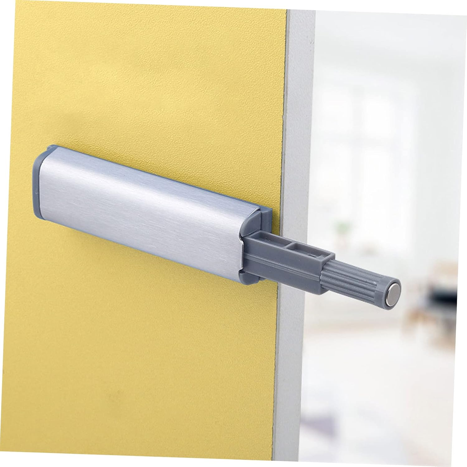 4pcs Push to Open Cabinet Latch Durable Hidden Door Latch for Kitchen Wardrobe and Drawer Efficient and Easy to Install Self-Closing Mechanism