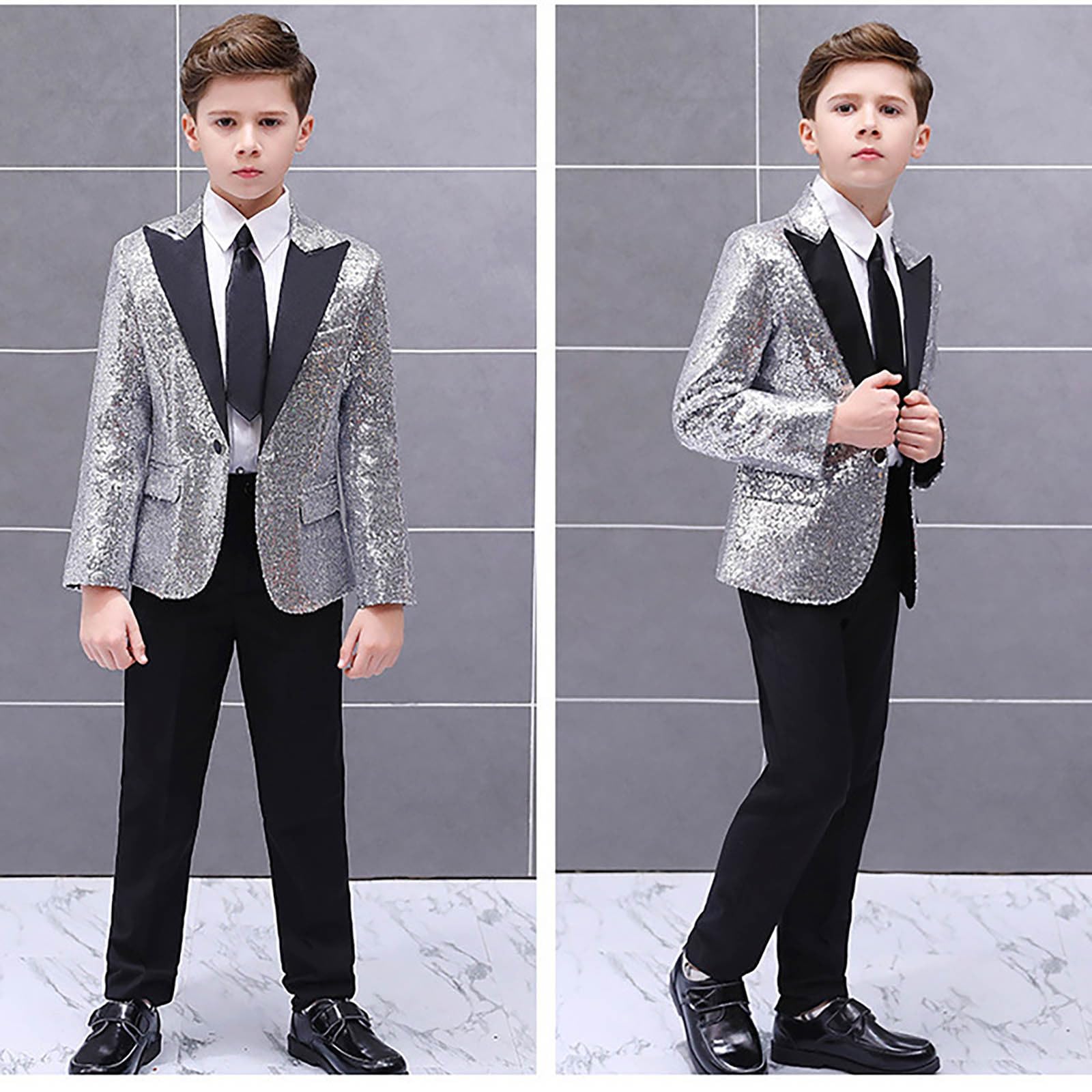 Générique Maglietta da ragazzo in cotone a maniche lunghe corte per bambini, abbigliamento alla moda, girocollo, casual, confortevole, traspirante giornaliero A15