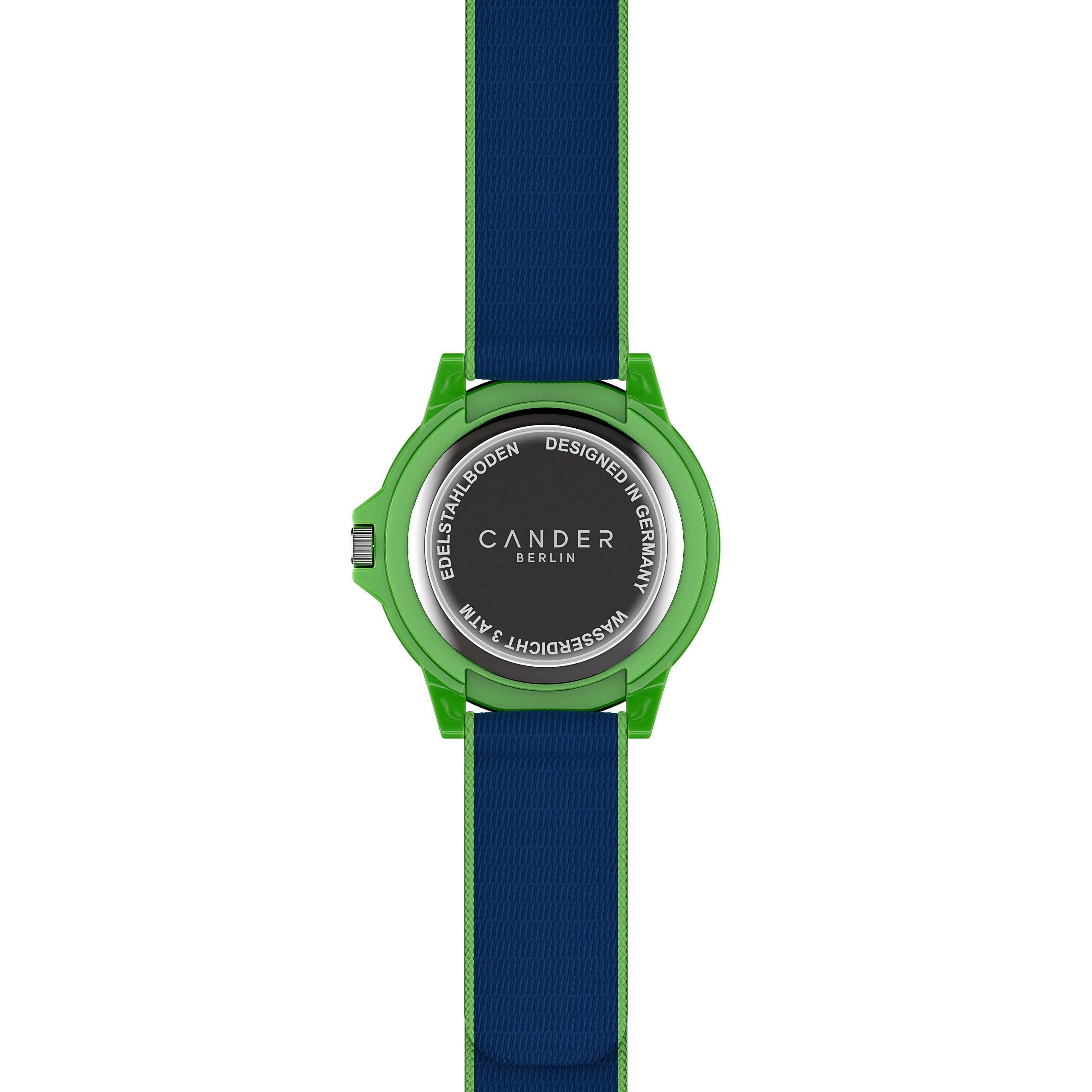Cander Berlin MNA 0330 D Montre d'apprentissage analogique pour enfant avec fermeture Velcro Étanche 3 ATM