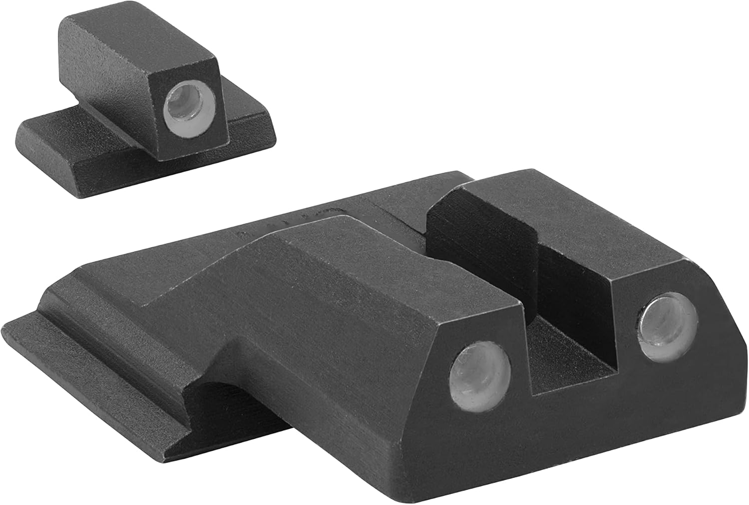 Meprolight tritium Night Sights Compatible with S&W M&P Shield Shield Plus Shield 2.0 Green tritium dots Glow on Sight self Illuminated Meprolight Fixed Metal Sights