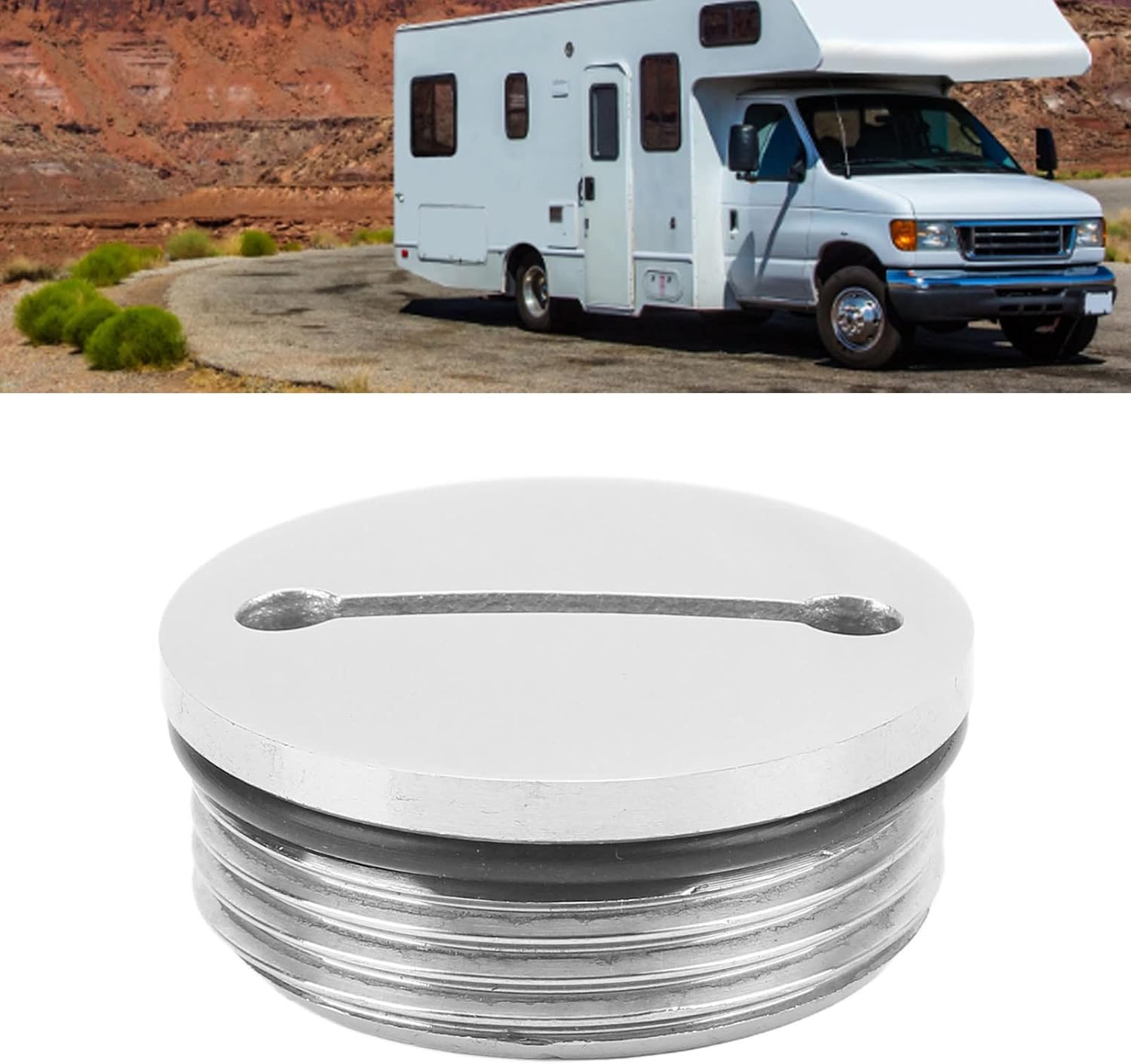 Pilipane for Long-Lasting Marine Deck Fill hat with Chain, Stainless Steel Boat Fuel hat, Leak Proof(38mm)