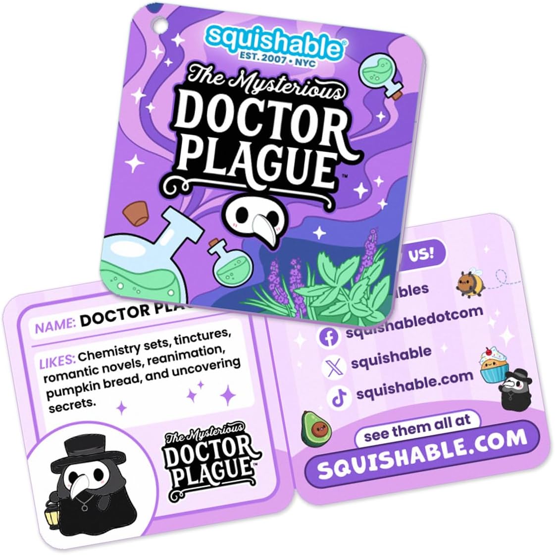 Squishable - Plague Doctor - The Mysterious Doctor Plague Collection - 17 in - Soft Toy Collectible Stuffed Animal - Glow in the Dark