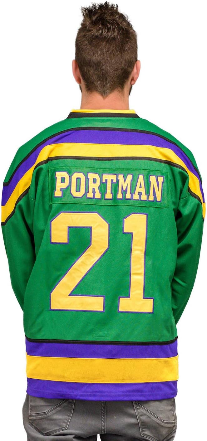 Adult Mighty Ducks Hockey Green Jersey